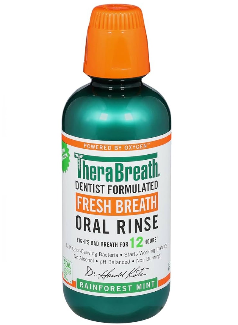 غسول فم THERA BREATH 12 ساعة بنكهة نعناع الغابة 473 مل
